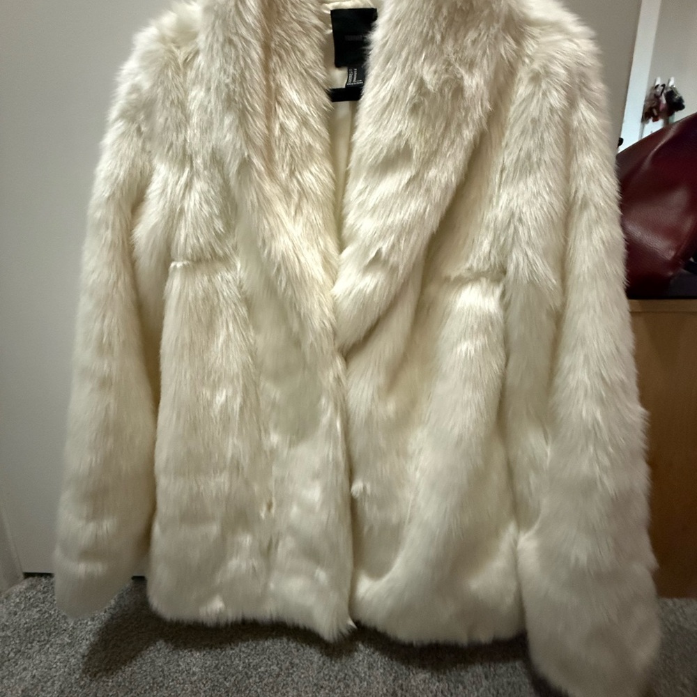 Forever 21 Cream Teddy Jacket